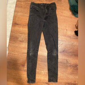 Mile High Super Skinny Levi’s Black Jeans